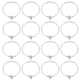 20шт 304 набор браслетов из нержавеющей стали со скрепками для мужчин и женщин