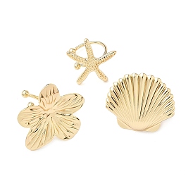 Серьги-каффы из железа и сплава, золотые