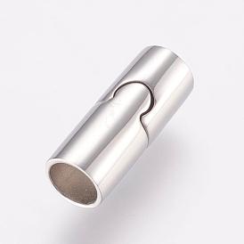 304 fermoirs magnétiques en acier inoxydable avec extrémités à coller, placage ionique (ip), colonne