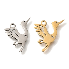 201 Stainless Steel Pendants, Wide Goose Charms