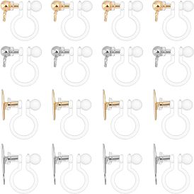 32 шт. 4 стиль 304 фурнитура для сережек-клипс из нержавеющей стали и пластика