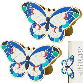 2шт. латунные эмалированные зажимы в форме бабочки, офисные школьные принадлежности