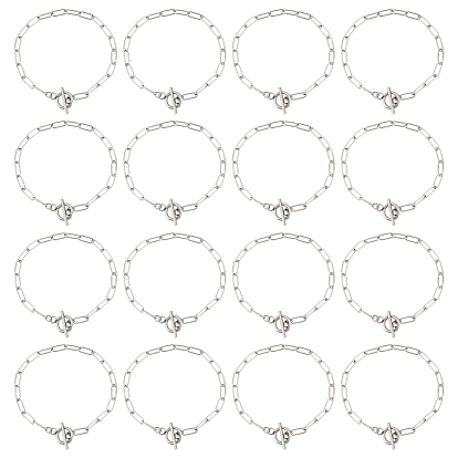 20шт 304 набор браслетов из нержавеющей стали со скрепками для мужчин и женщин