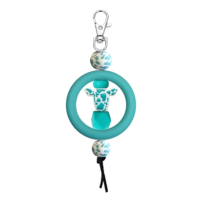 Silicone Beads Wrist Pendant Decorations, for Purse Keychain Camera Smart Phones