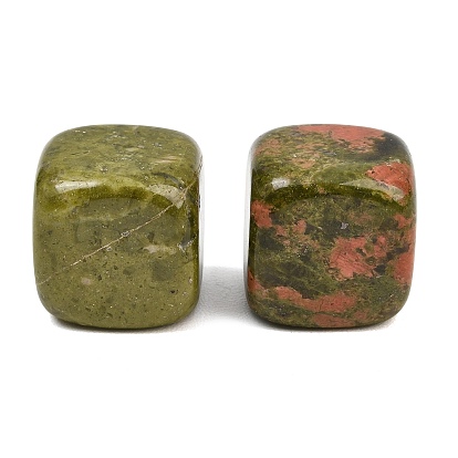 Бусины из природных Unakite, нет отверстий / незавершенного, кубические