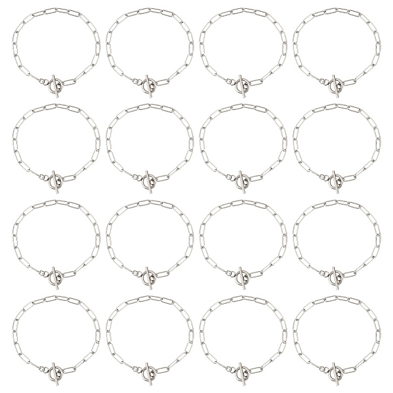 20шт 304 набор браслетов из нержавеющей стали со скрепками для мужчин и женщин