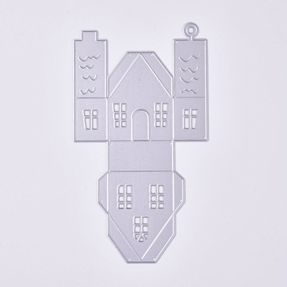 Carbon Steel Cutting Dies Stencils, for DIY Scrapbooking/Photo Album, Decorative Embossing DIY Paper Card, House Pattern
