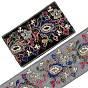 Ruban polyester style ethnique, pour accessoires de vêtement, avec des paillettes