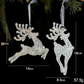 Decoración colgante de caramelo/ciervo acrílico con tema navideño, para el adorno colgante del árbol de navidad