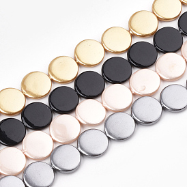 Spray Paint Freshwater Shell Beads, Flat Round