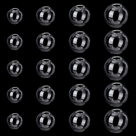 Круглые механизированные бутылки с выдувным стеклянным шаром, для серег или поделок