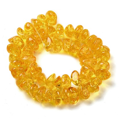 Resin Imitation Amber Beads Strands, Chips