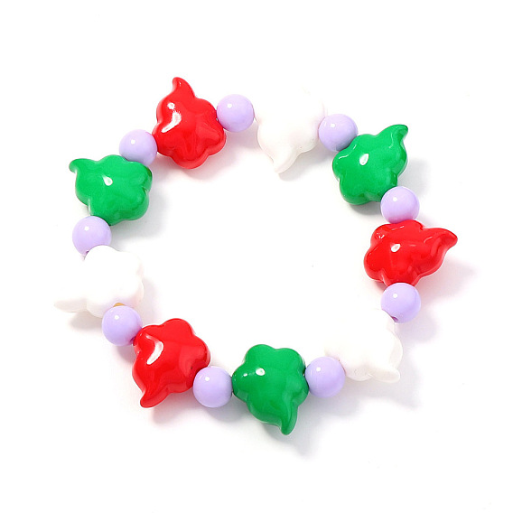 Plastic Cloud Beaded Stretch Bracelets for Women