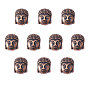 NBEADS Tibetan Style Alloy Beads, Buddha Head