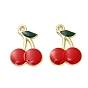 Подвески из эмали и сплава, золотые, вишневое очарование