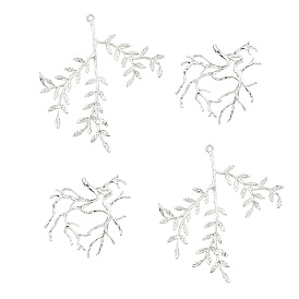 10 шт 2 стили латунные подвески, ветки прелести