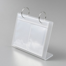 Acrylic Desk Calendar Storage Photo Albums Stands, with 68 Pockets, Rectangle