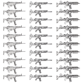 30 шт 3 подвески из сплава в тибетском стиле, пистолет / винтовка, без кадмия и без свинца