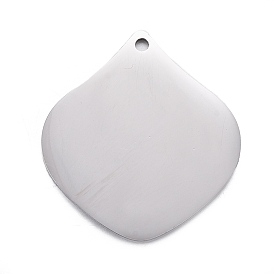 304 Stainless Steel Pendants, Stamping Blank Tag, Leaf