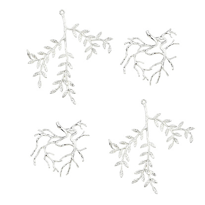 10 шт 2 стили латунные подвески, ветки прелести