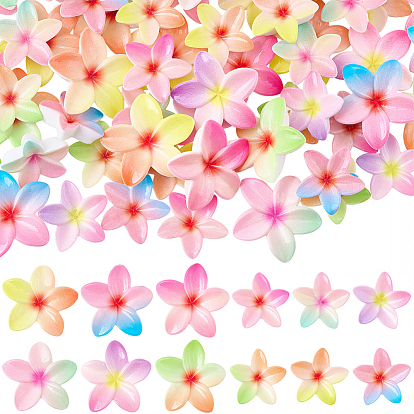 72шт 12 стили пластиковые кабошоны, цветок