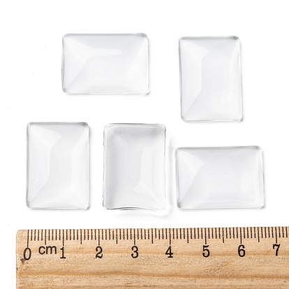 Cabochons de verre transparent de rectangle
