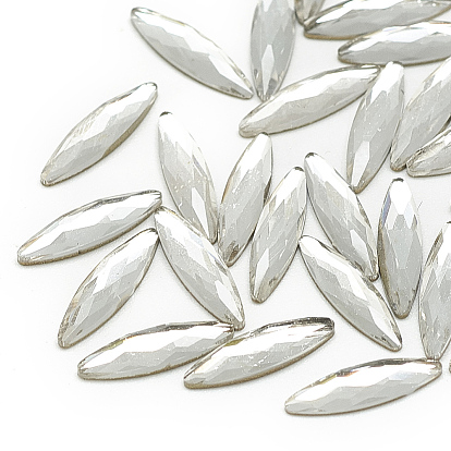 Сделай сам плоская задняя часть k 9 стеклянные кабошоны со стразами, случайное цветное покрытие, граненые, лошадиный глаз 