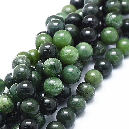 Natural India Xiuyan Jade Beads Strands, Round