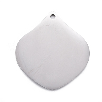 304 Stainless Steel Pendants, Stamping Blank Tag, Leaf