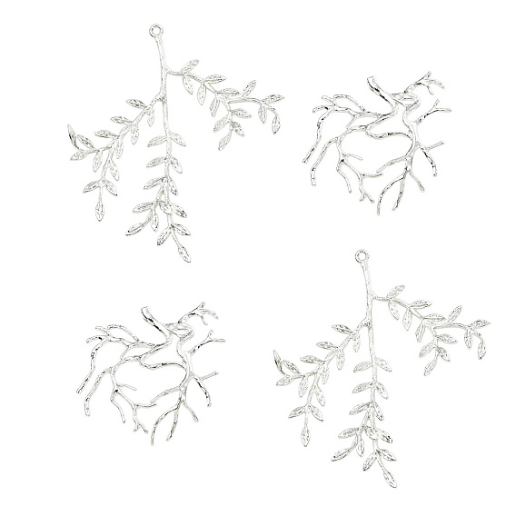 10 шт 2 стили латунные подвески, ветки прелести