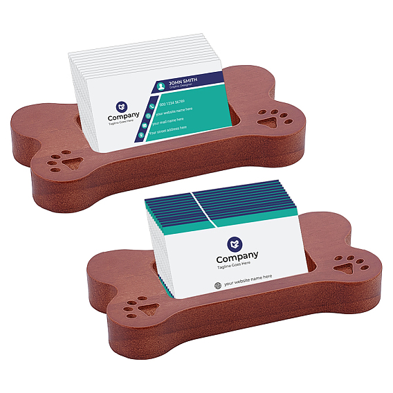 Деревянный ящик для хранения визитных карточек, формой кости