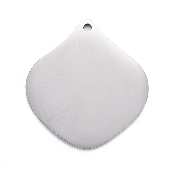 304 Stainless Steel Pendants, Stamping Blank Tag, Leaf
