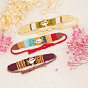 Handmade Knitted Cotton Thread Colorful Couples Bracelet with Bohemian Ethnic Style Shell Beads
