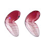 Transparent Epoxy Resin Cabochons, with Sequins, Wing