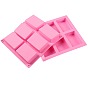 6 Cavities Silicone Molds, for Handmade Soap Making, Rectangle