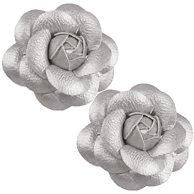 Заколки для волос из искусственной кожи аллигатора для девочек, с железом, цветок