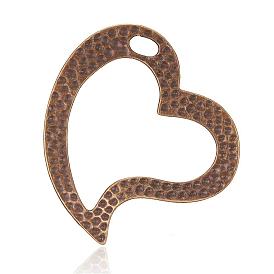 Alloy Rhinestone Big Pendants, Heart