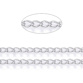 Латунные витой цепочки, бордюрные цепи, пайки, с катушкой, без свинца и без кадмия, около 301.83 футов (92 м) / рулон