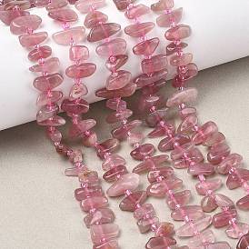 Природного розового кварца нитей бисера, чип, с бисером