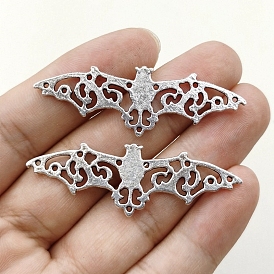 Halloween bat Pendants, Alloy Connector Charms, Bat, Can Be Used as Necklace Clothing Bag Decoration Bookmark Material