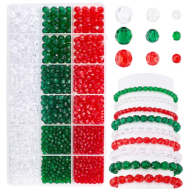 1590 шт 3 стили акриловые бусины, rondelle & column, граненые