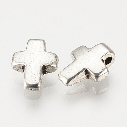 Крошечные подвески-крестики из сплава в тибетском стиле, без кадмия и без свинца