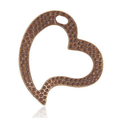 Alloy Rhinestone Big Pendants, Heart