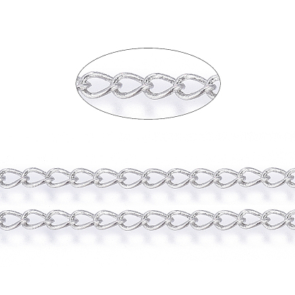 Латунные витой цепочки, бордюрные цепи, пайки, с катушкой, без свинца и без кадмия, около 301.83 футов (92 м) / рулон