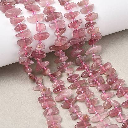 Природного розового кварца нитей бисера, чип, с бисером