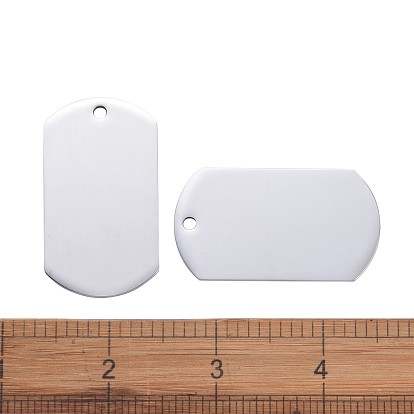 304 Stainless Steel Big Pendants, Manual Polishing, Blank Stamping Tags, Oval