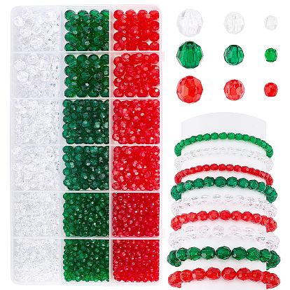 1590 шт 3 стили акриловые бусины, rondelle & column, граненые