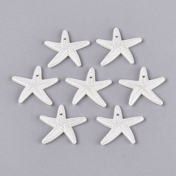 Colgantes de plástico ccb, encantos de estrellas de mar