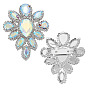2 шт. брошь из серебряного сплава и стекла, Изысканная булавка на лацкан для девушек, цветок