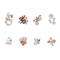 PandaHall Elite Alloy Cabochons, with Acrylic  Imitation Pearl and Rhinestone